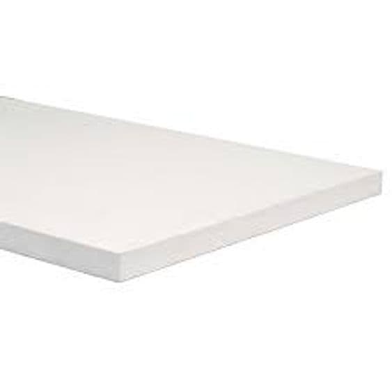 Mensola Squadrata Bianca 20 x 1,8 x 100 cm 5 Pezzi - 2