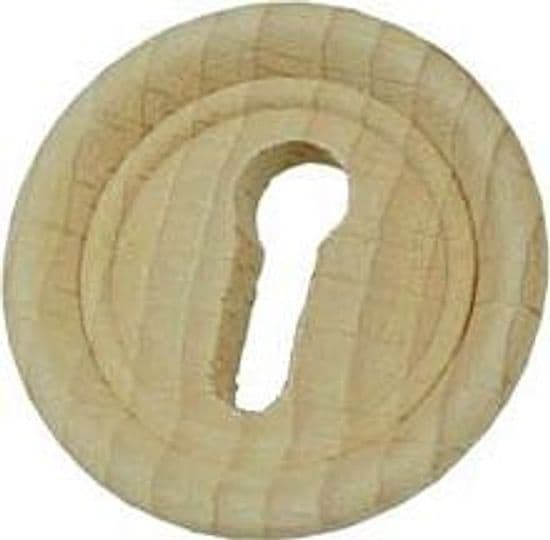 Bocchette per Mobili Legno Faggio Grezzo da Incasso Ø 34 mm 10 Pezzi - 2