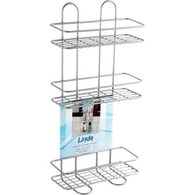 Mensola Doccia Rettangolare 3 Ripiani Metallo Made in Italy - 2