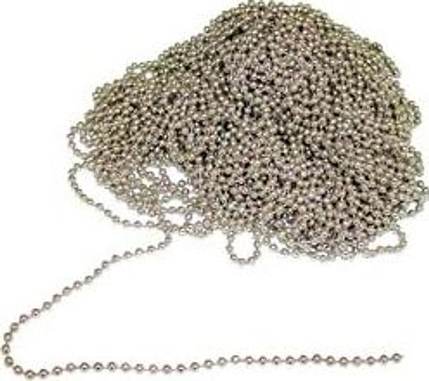 Catena a Perline in Ottone Nichelato Ø 3,5 mm 25 m