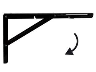 Mensole Robuste Pieghevoli Nere 400 MMX270H. Nero 2 Pezzi - 2