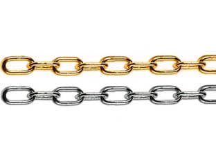 Catena Genovese in Matassine N°16 Maglia Ee ¸ 27 mm Ferro Ottonato 25 m - 2