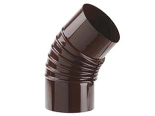 Gomito 45 ° Porcellanato per Stufe a Legna Marrone Ala Smalto Cod 362672 - 2