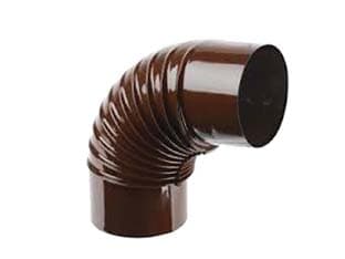 Gomito 90 ° Porcellanato per Stufe a Legna Marrone Ala Smalto Cod 362498 - 2