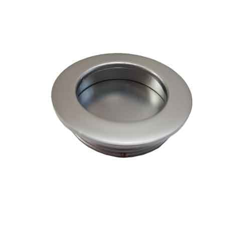 Maniglia ad Incasso per Porte Scorrevoli Tonda Ø 40 mm Cromo Opaco - 2