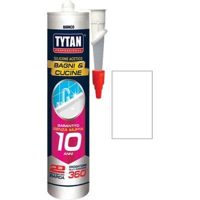 Silicone Acetico Bagni e Cucine Tytan Bianco Rapido 280 ml 12 Pezzi - 2