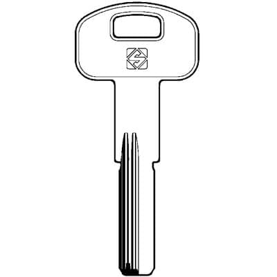 Chiave Punzonata Ibfm IBF2R Silca Ottone Nichelato 5 Pezzi - 2