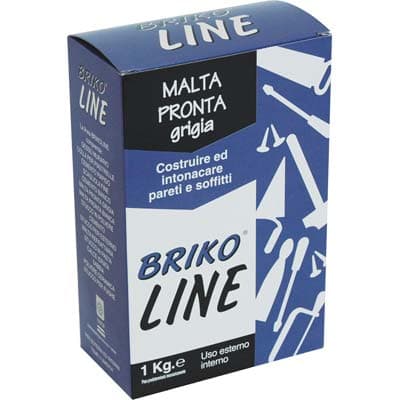 Intonaco Pronto Grigio Briko Line 1 kg 12 Pezzi - 2