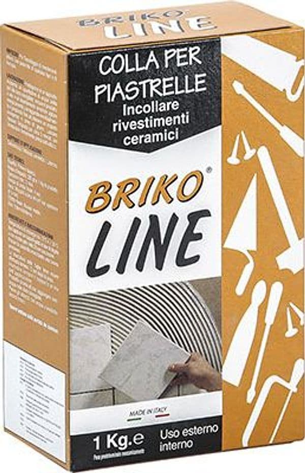 Collante Maioliche Polvere Briko Line Grigio 1 kg 12 Pezzi – Autres