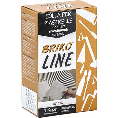 Collante Maioliche Polvere Briko Line Grigio 1 kg 12 Pezzi - 2