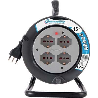 Avvolgicavo Bricolage Electraline 2P con T 16A Bipasso Schuko X4 N°xmmq - 2