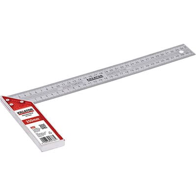 Squadra Falegname Alluminio Acciaio 35 cm 5 Pezzi - 2