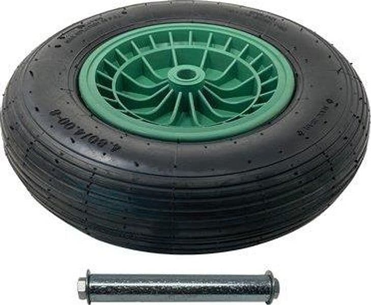 Ruota Pneum Carriola Garden Bigtwo Primula Hand 4.00X8 Disco Pp Asse Mm - 2