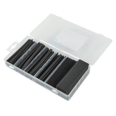 Guaina Termorestringente in Kit 59229 Electraline Nero 9 1,5 mm 90 Pezzi - 2