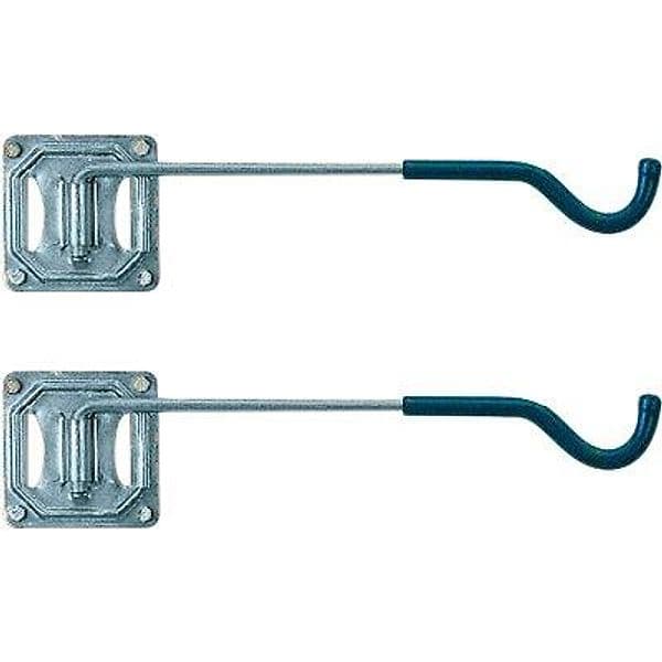 Gancio Porta Bici Lungo 821 Minutex Acciaio Zincato 37 cm 2 Pezzi - 2