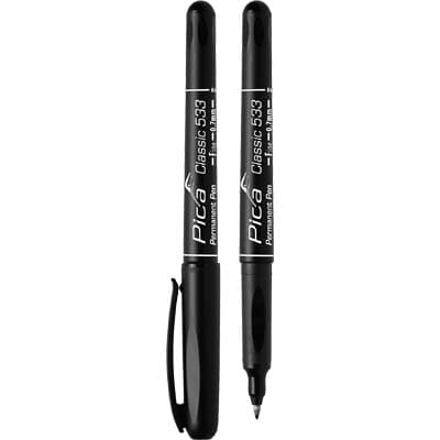 Pennarello Classic 533 a 46 Pica Nero Punta 0,7 mm 10 Pezzi - 2
