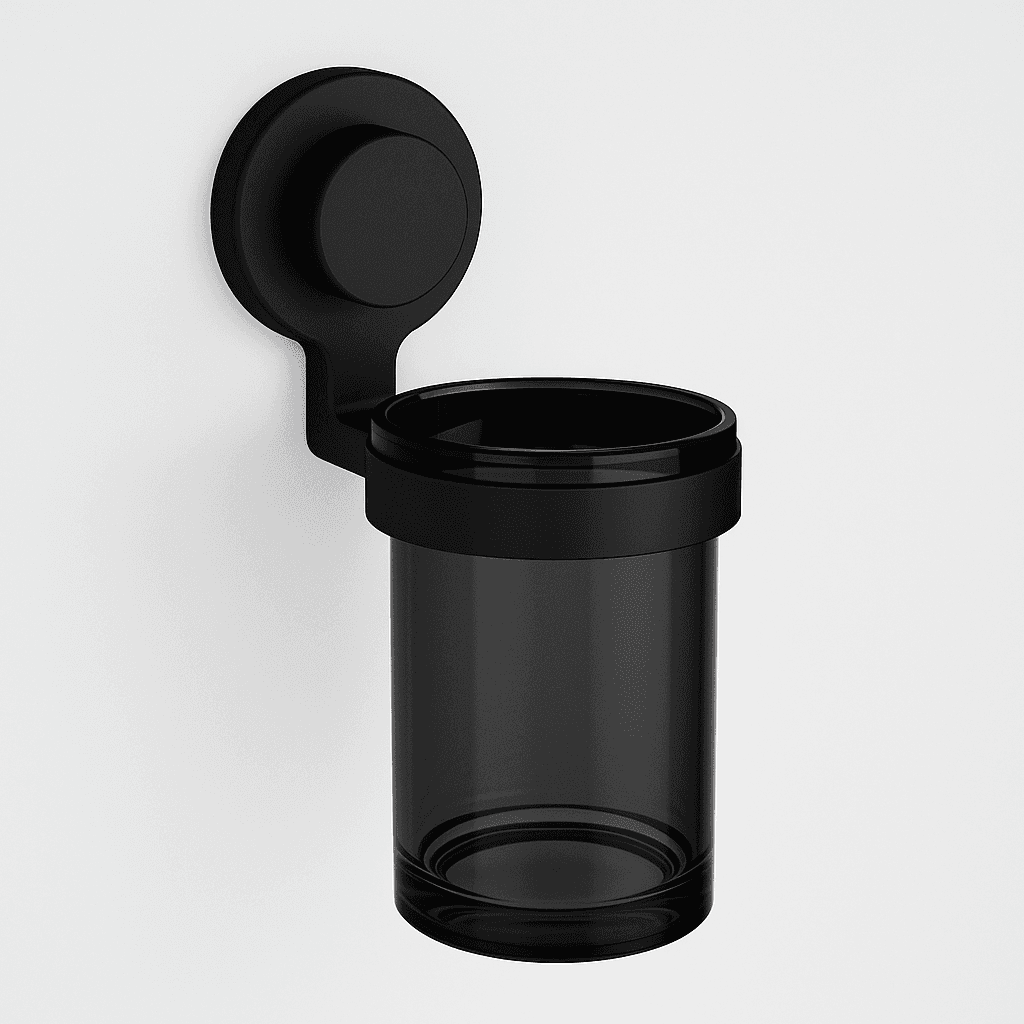 Porta Bicchiere Kissy Koemo Nero 7,6 cm x H 17,8 x 12 - 2