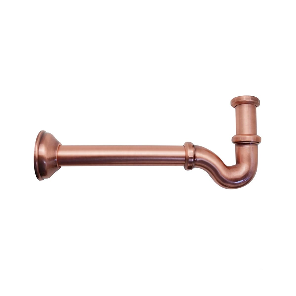 Sifone Scarico a S Tappo Laterale Senza Piletta 11 x 4 Pb 11 x 4 Ramato - 2