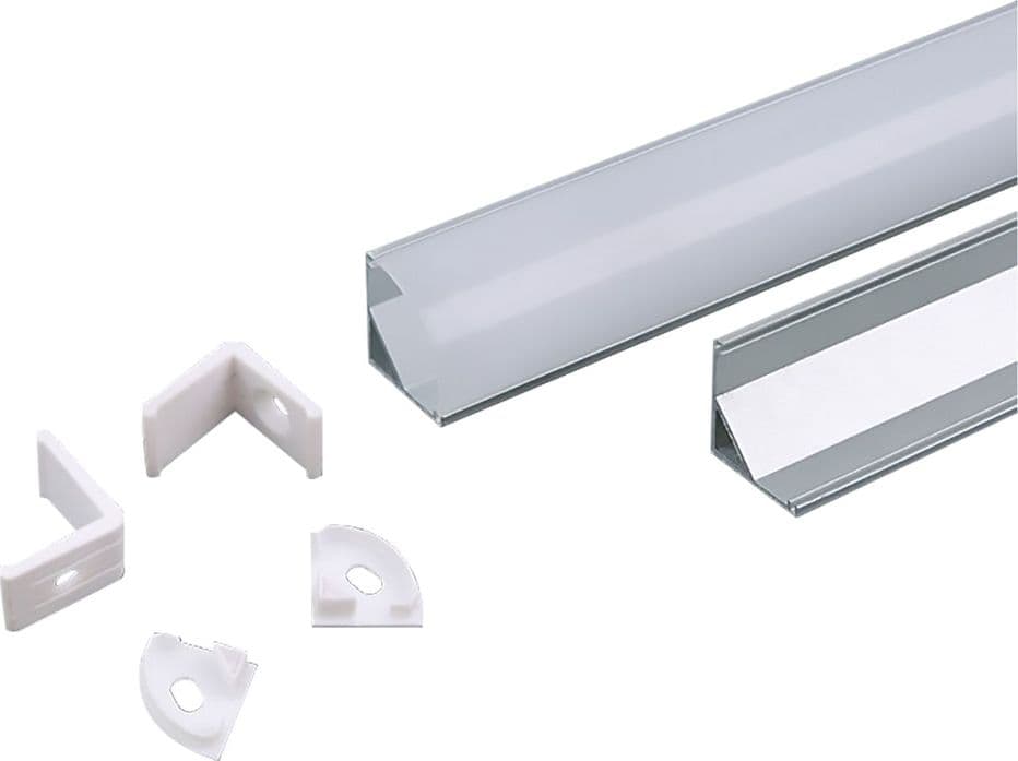 Profilo Canalina Vtac Alluminio Strip Led 3353 Lar.max 10,5 15,8 X mm