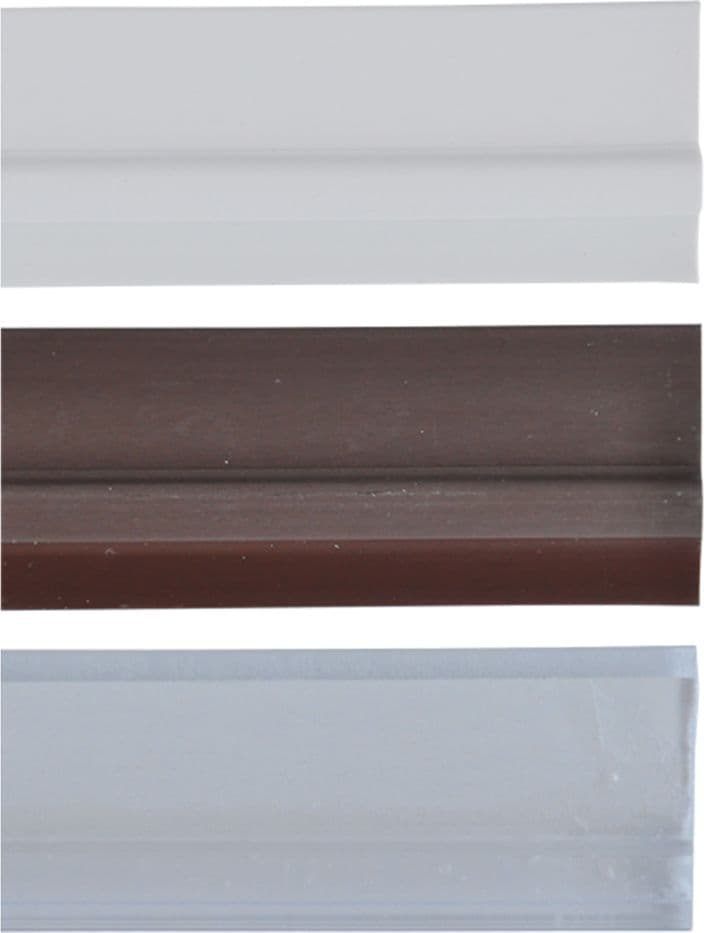 Paraspifferi Sottoporta con Pinna in Gomma Bianco 25 Pezzi in PVC 1 Mt - 2