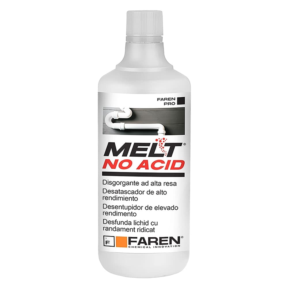 Disgorgante Rapido Concentrato Faren Melt No Acid 12 Pezzi in PVC 1000 ml