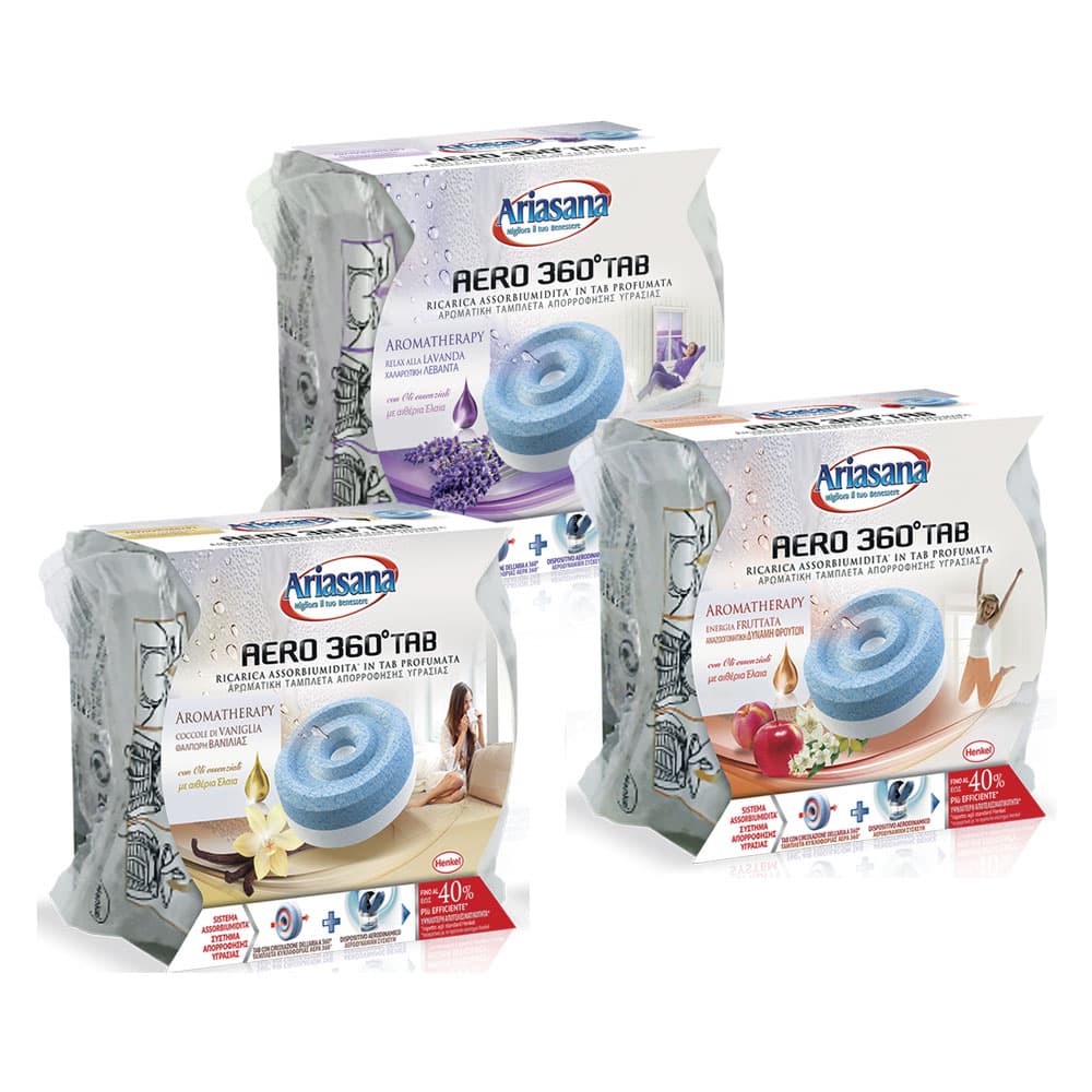 Ricarica Assorbiumidita Ariasana Aero 360° Tab' Lavanda 12 Pezzi 450 gr - 2