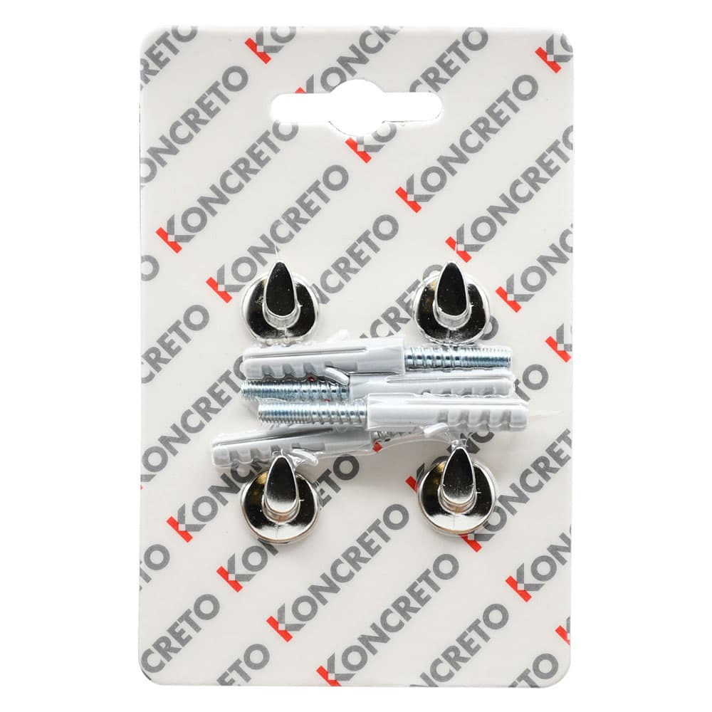 Appenditutto Tondo 1 Posto Nichelato 4 Pezzi – Koncreto