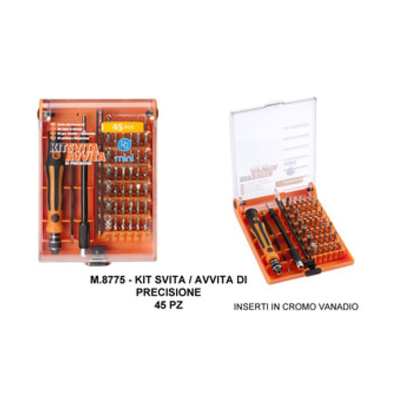 Kit Svita Avvita di Precisione Poggi M8775 P.g 45 Pezzi - 2