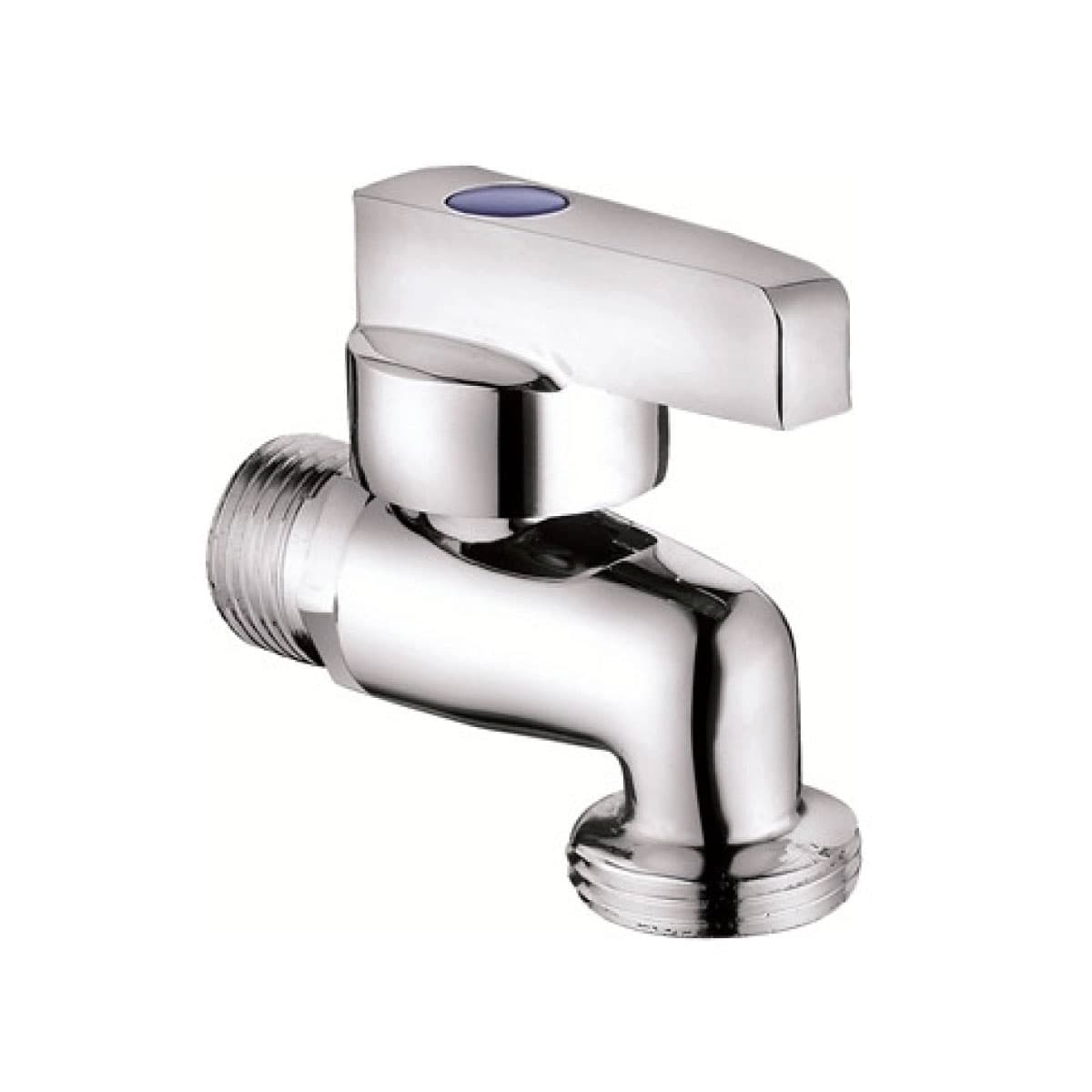 Rubinetto Lavatrice a Sfera Mignon a Leva Ottone Cromato ½ x ¾ AER - 2