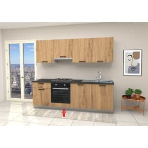 Zoccolo x Cucina Gourmet 240 Rovere Top Antrac Non Forato - 2