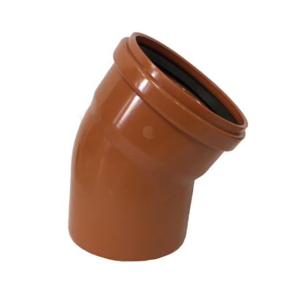 Curva 30 ° ad Innesto in PVC con Guarnizione Ral 8023 Ø 100 Ral 8023 - 2