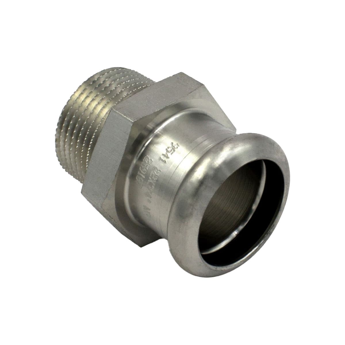 Raccordo Dritto Pressare Maschio Femmina in Acciaio INOX 1¼XØ35 RMR - 2