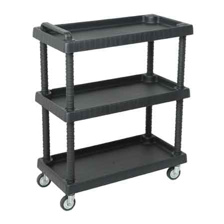 Carrello Portautensili in Plastica 3 Ripiani Cm 75 x 37,5 x 92H - 2