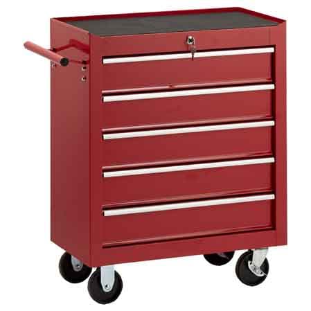 Carrello Porta Utensili con 5 Cassetti Cm 62 x 33 x 75H - 2