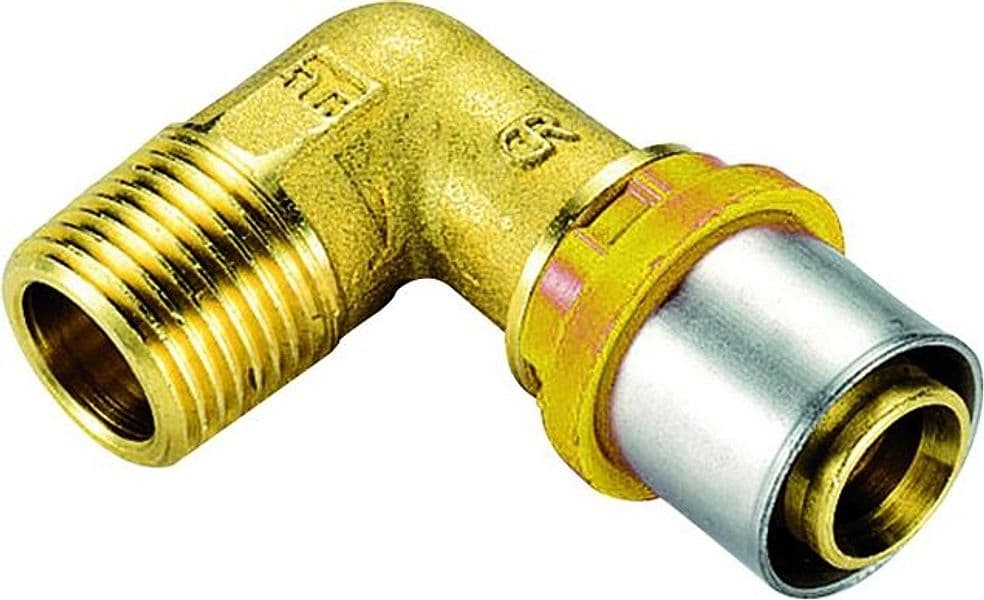 Raccordo Curvo Maschio per Tubo Multistrato Pressare Tiemme Raccorderie - 2