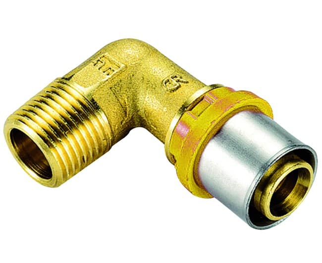 Raccordo Curvo Maschio per Tubo Multistrato Pressare Tiemme Raccorderie - 2