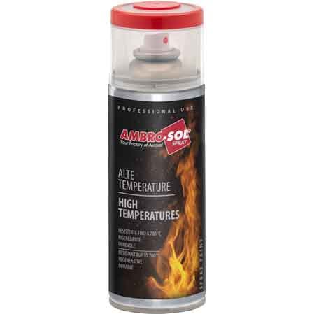 Smalto Spray Alte Temperature 400 ml Ambrosol Trasparente 6 Pezzi - 2