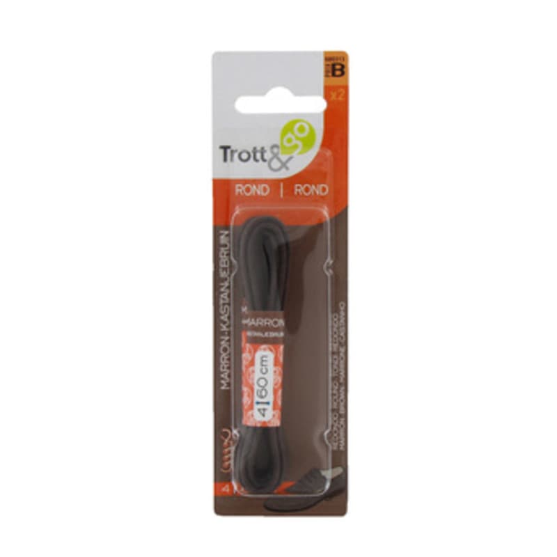 LACCI P/SCARPE TONDI 60 CM  2 PAIA MARRONE- GUBRA- 3,0 pz - 2