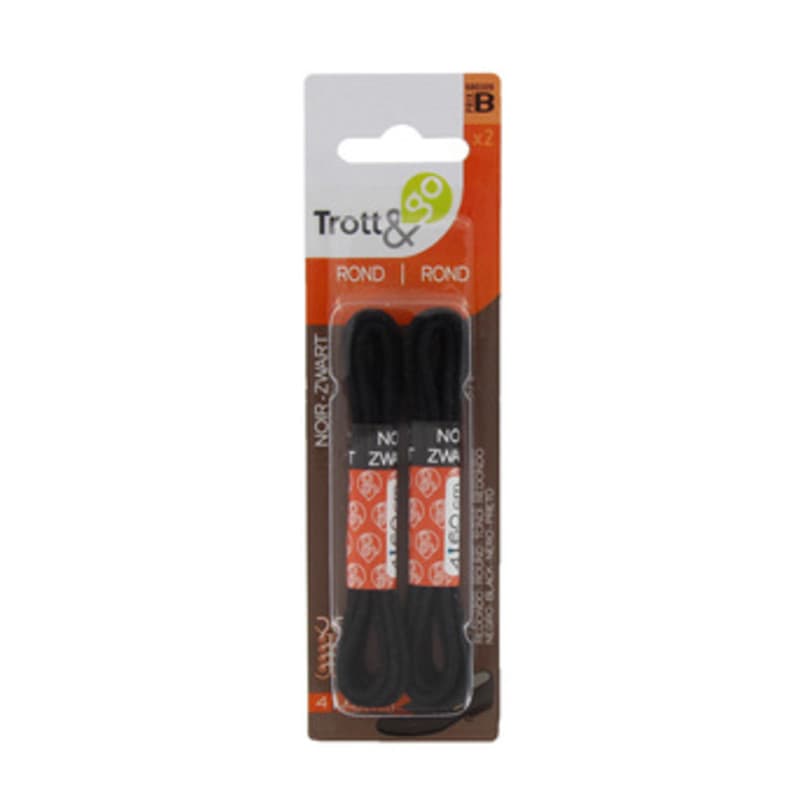 LACCI P/SCARPE TONDI 60 CM  2 PAIA NERO- GUBRA- 3,0 pz - 2