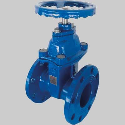 Saracinesca Corpo Piatto Cuneo Gommato per Flangia DN 40 Made in Italy - 2