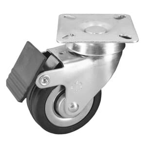 Mobile Ø 60 mm 160 Bis Piastra con Freno Ruota 8 Pezzi - 2