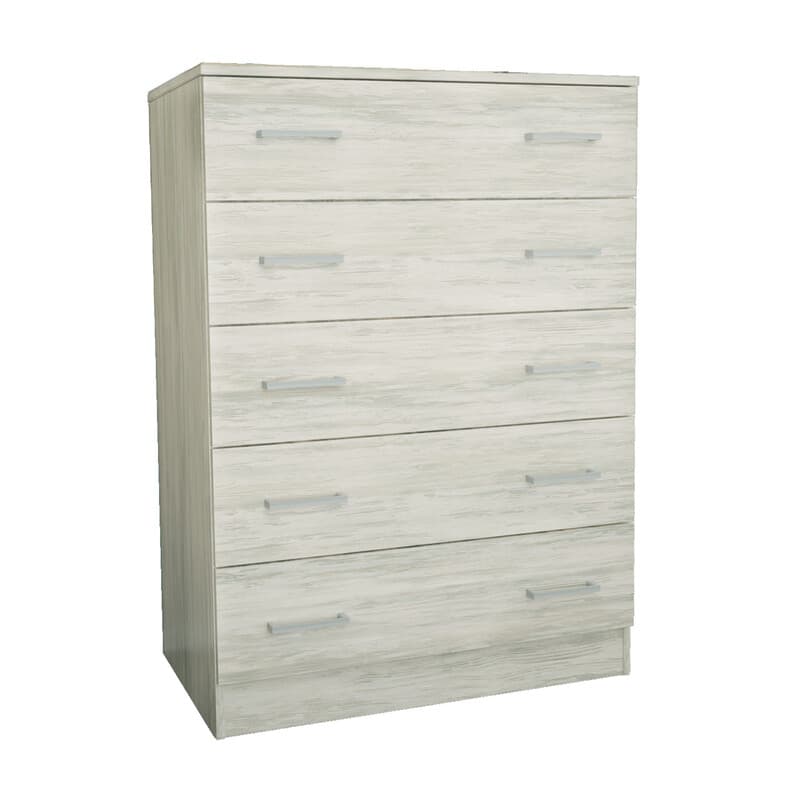 Kit Cassettiera 5 Cassetti 80 x 45 x 111 cm Bianco VEN.K083 - 2
