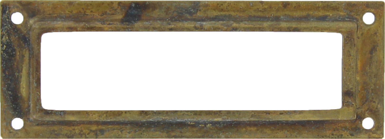 Portaetichetta Ottone 45123 80 x 29 mm Anticato** 25 Pezzi - 2