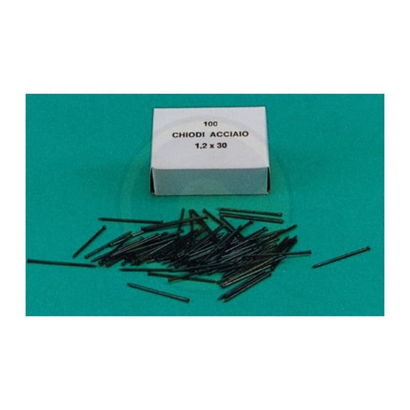 Chiodini Gruppini Acciaio 1,2 x 25 mm Scatola Cbd di Borghetti 100 Pezzi - 2