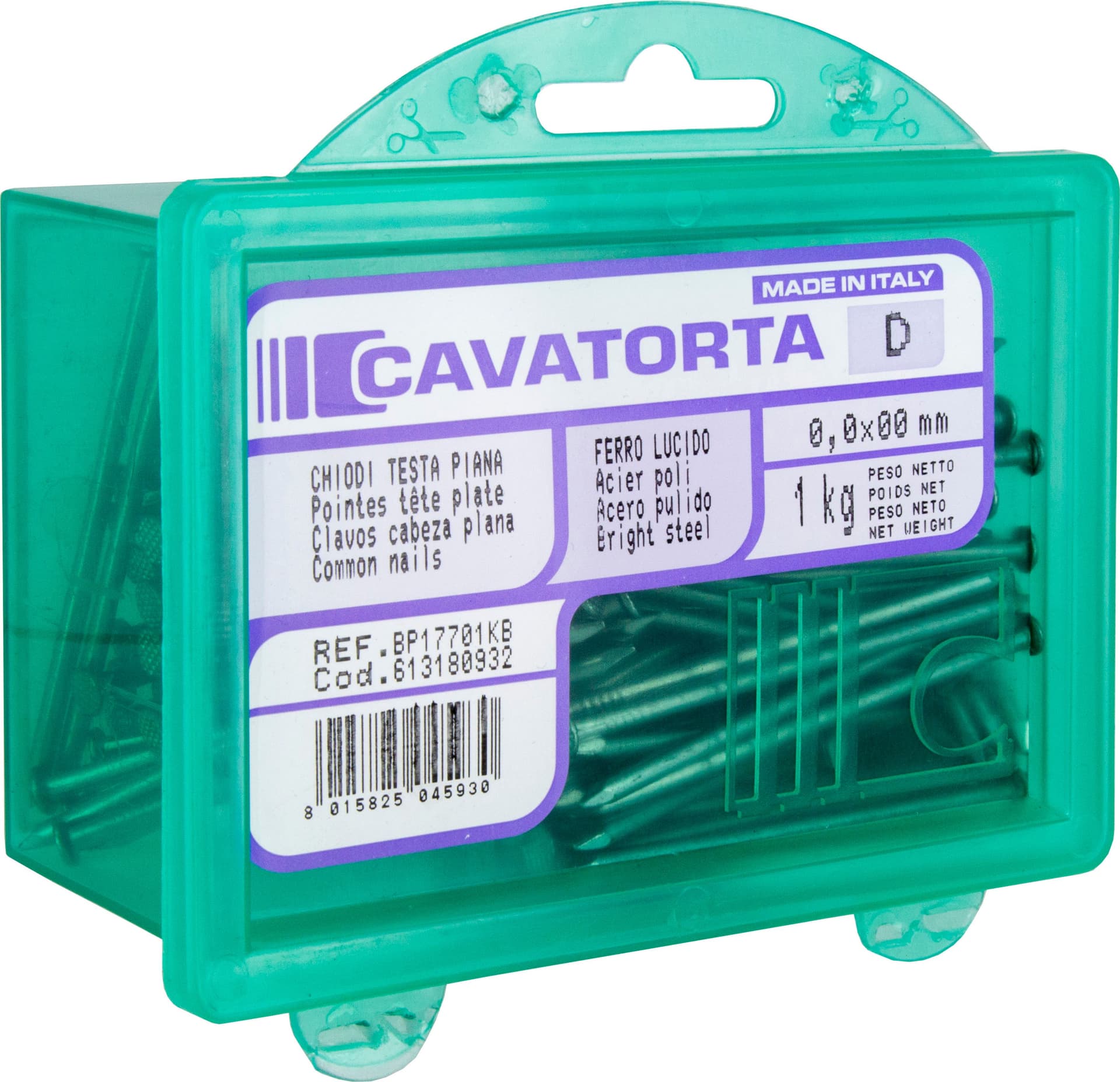 Scatola da Kg. 1 Chiodi T. Piana 2 13 x 30 - 2