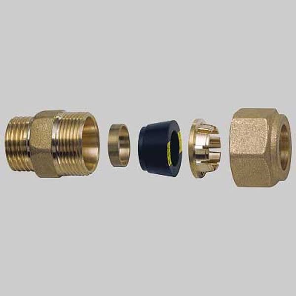 Niples Maschio con Kit di Tenuta per Tubo Rame 1/2 x 18 Far - 2