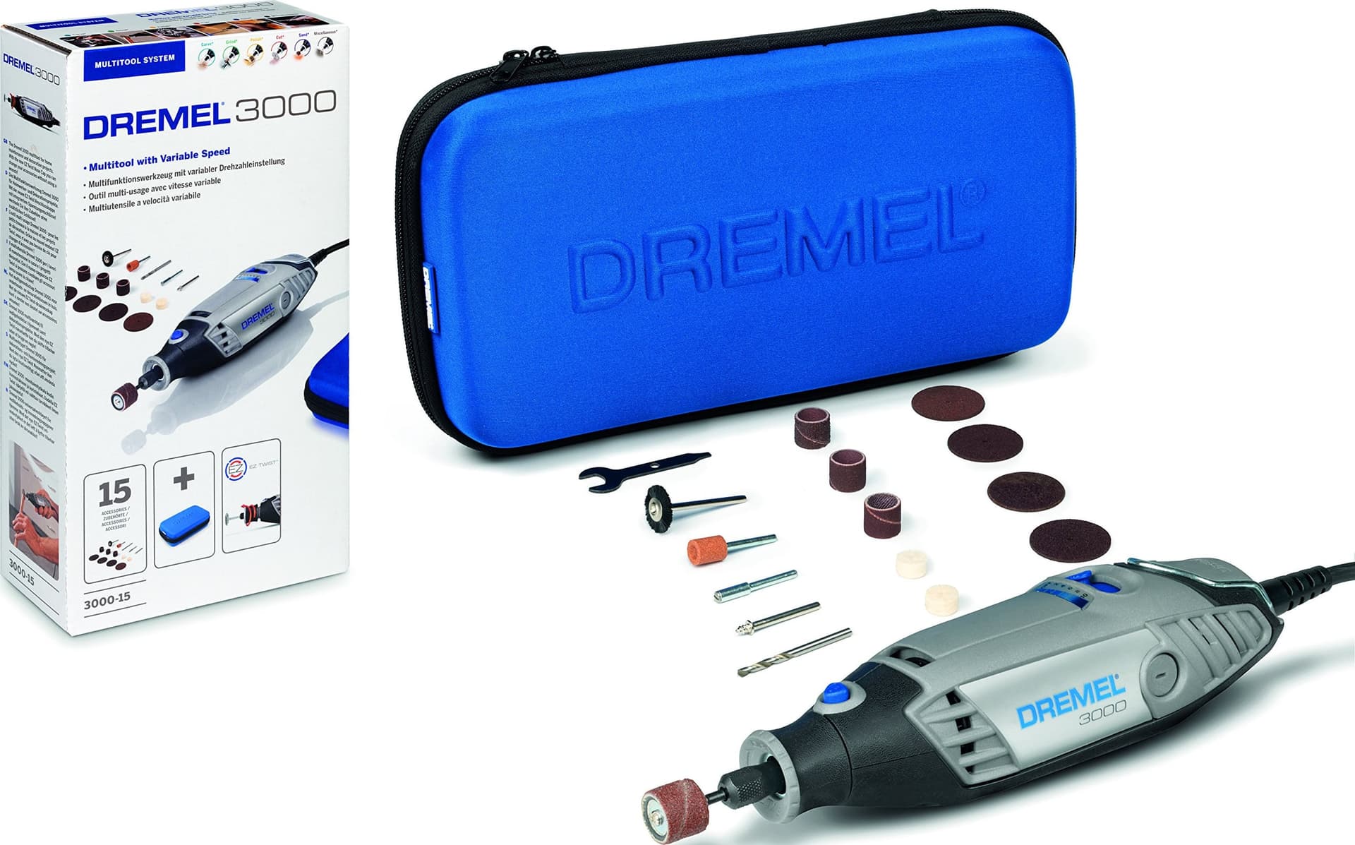 Dremel Multifunzione 130 W con 15 Accessori+set Taglio Metallo (3000JC) - 2