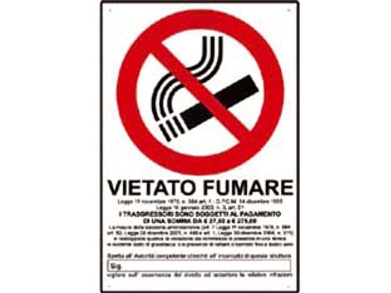 Cartello Vietato Fumare 20 CMX30H 10 Pezzi - 2