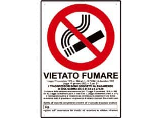 Cartello Vietato Fumare 20 CMX30H 10 Pezzi - 2