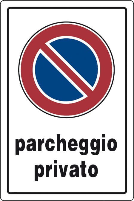 Targa Segnaletica Parcheggio Privato 10 Pezzi - 2